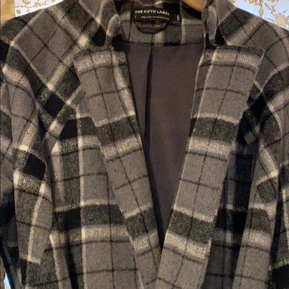 ~The Fifth Label~ Gray Plaid Belted Trench Coat